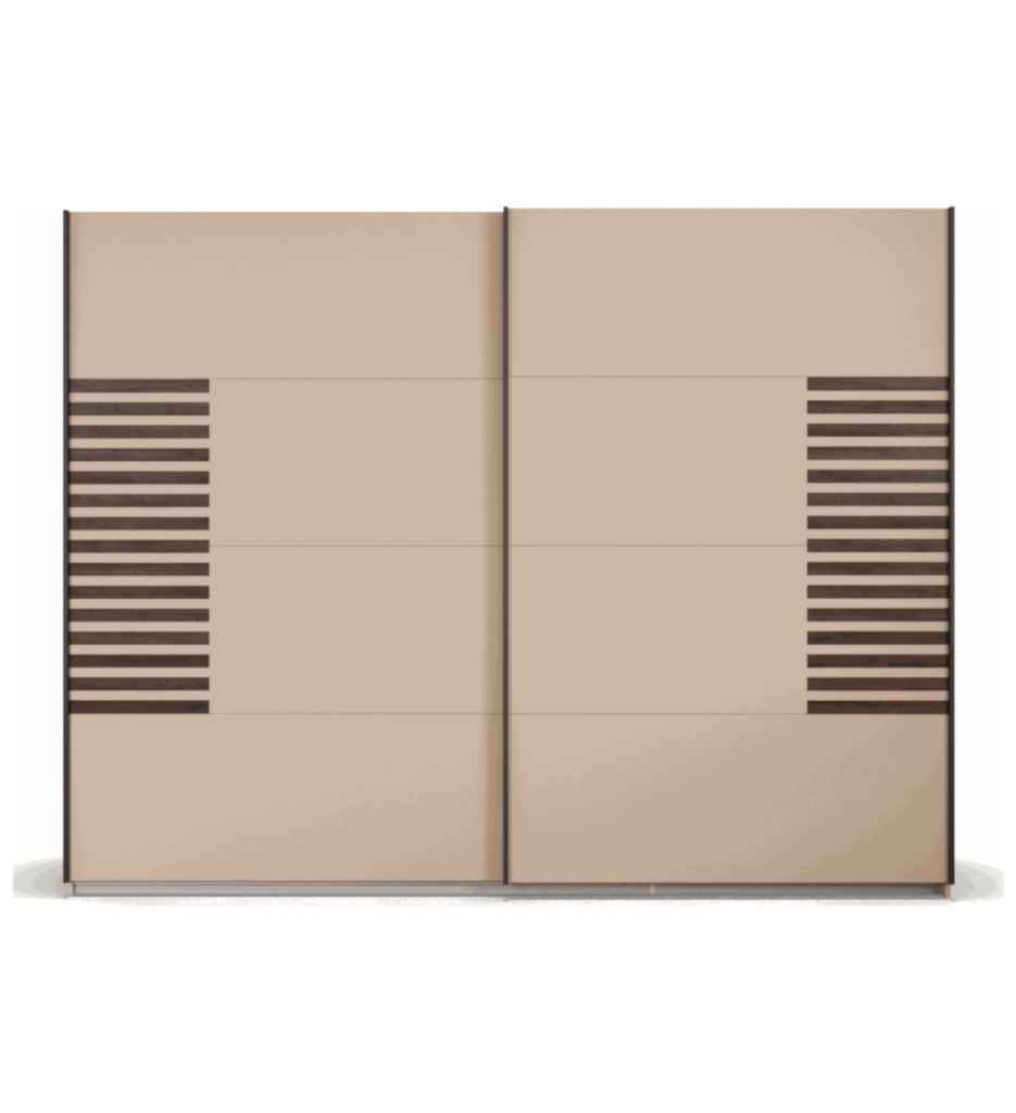 ARMOIRE 2 PORTES-226 CM-AG606.41V8-CHAMPAGNE/CHENE ATLANTIC FONCE-BAREA