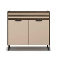 #COMMODE 2PT/1T-61L0-AG606-CHAMPAGNE/CHENE ATLANTIC FONCE-BAREA