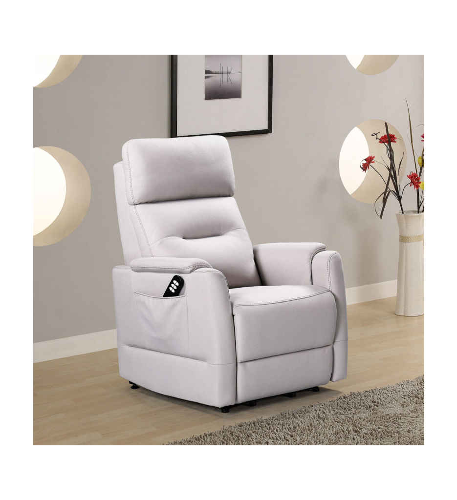 FAUTEUIL RELAX/RELEVEUR 3M-LIFT-LN6588-TISSU SILVER-ARKANA