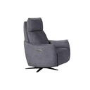 FAUTEUIL RELAX PIVOTANT 2 MOTEURS LN6586-TISSU 11 GRIS CLAIR-PEPPO