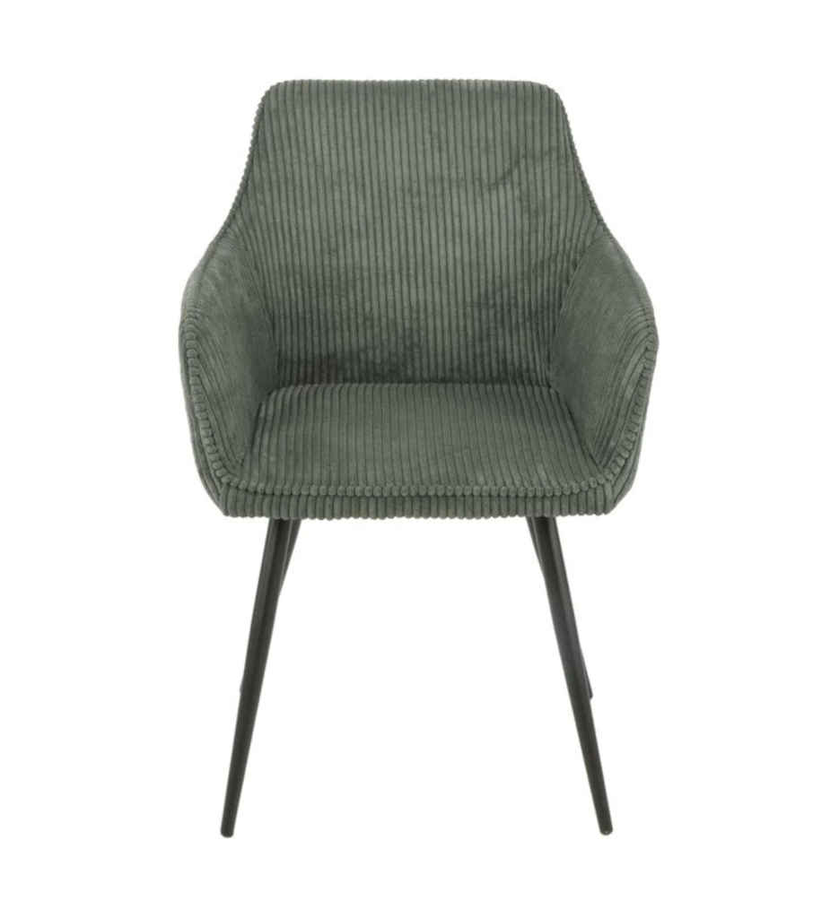 #CHAISE AVEC ACCOUDOIR 14721KA  - COLORADO-VELOUR CÔTELÉ VERT KAKI