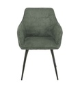 CHAISE AVEC ACCOUDOIR 14721KA  - COLORADO-VELOUR CÔTELÉ VERT KAKI