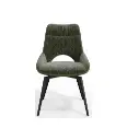 CHAISES PIVOTANTE 180°-15420VE-TISSU BI-MATIERE-VERT-VICTORIA