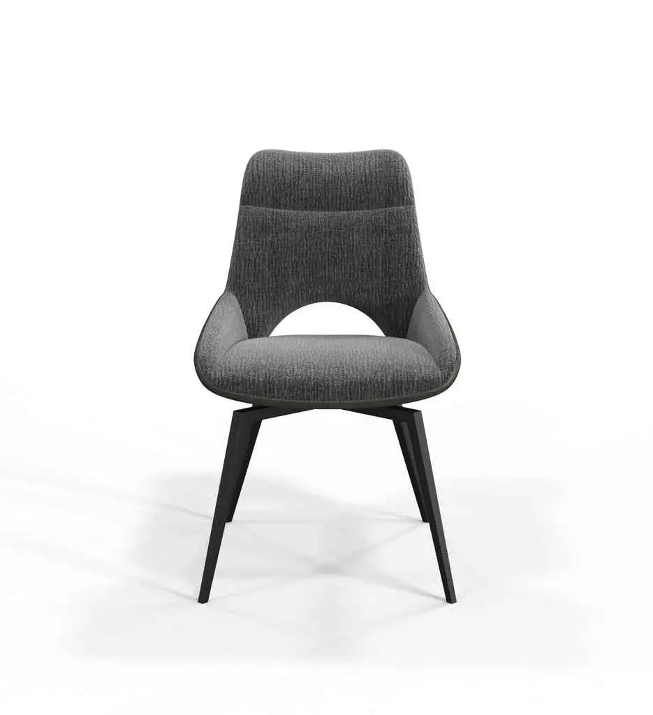 CHAISE GRIS ANTHRACITE PIVOTANTE 180°-15420GA - VICTORIA