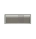 BUFFET 4 PORTES N°14 -LAQUE GRIS CLAIR/GRIS-JANE 0709