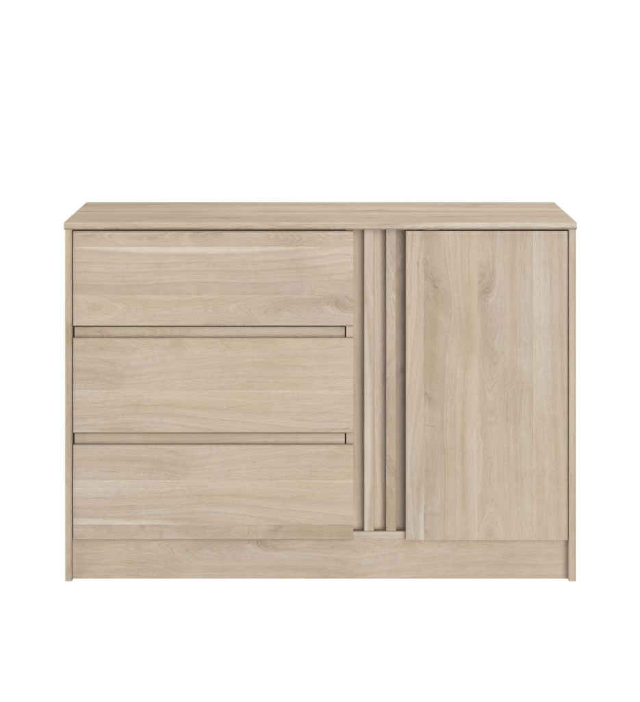 COMMODE 1PT/3T-3580COPT-JAPAN OAK-ESCALE