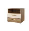 CHEVET 2 TIROIRS-1 NICHE-24DBNH22-CHÊNE SAUVAGE BEIGE-SABLE-VERTINA