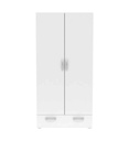 Armoire 2 portes 1 tiroir NANO coloris chêne shannon/ Blanc 302546