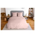 PARURE 240/220 MICROLAVEE ROSE POUDRE
