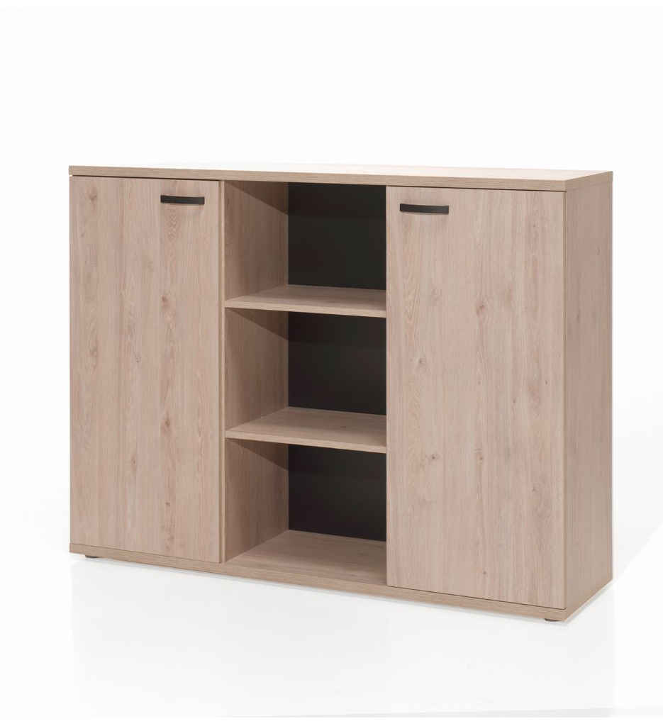 RANGEMENT 2 PORTES 3 NICHES CHENE PRINTEMPS RIO1 G