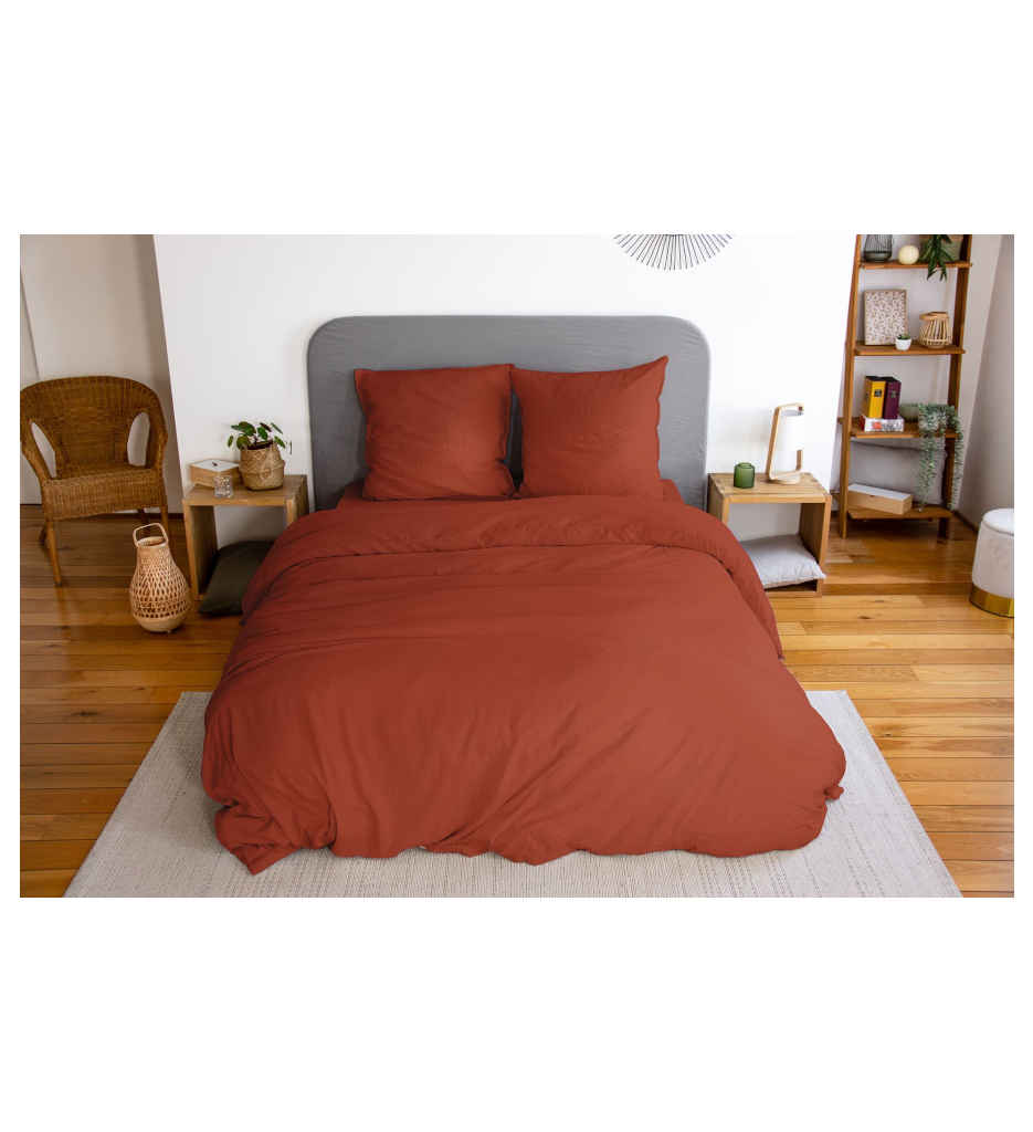 PARURE 240/220  MICROLAVEE TERRACOTTA