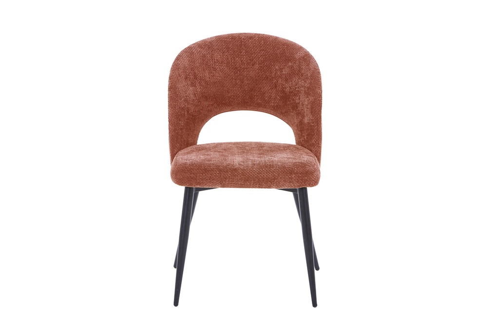 #CHAISE TISSU TERRACOTTA-11516TC - EMMA