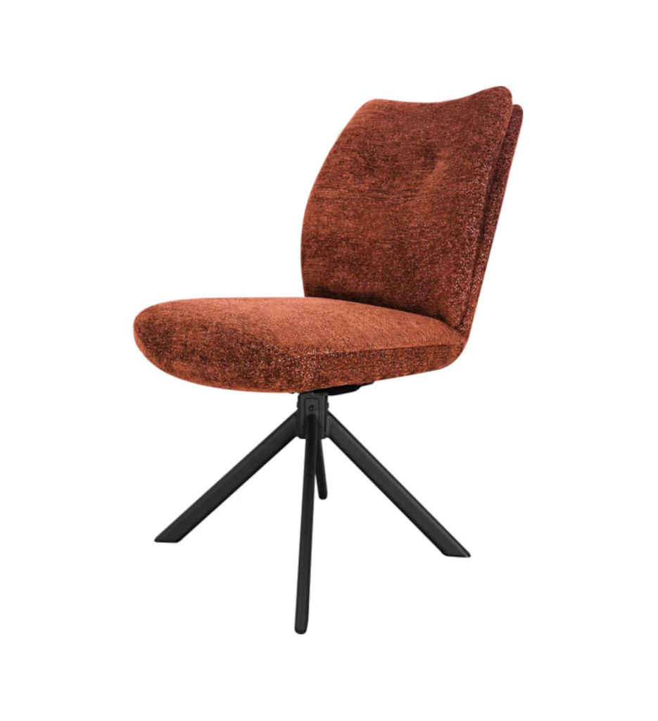 CHAISE PIVOTANTE-TISSU TERRACOTTA-52951TC-PETER