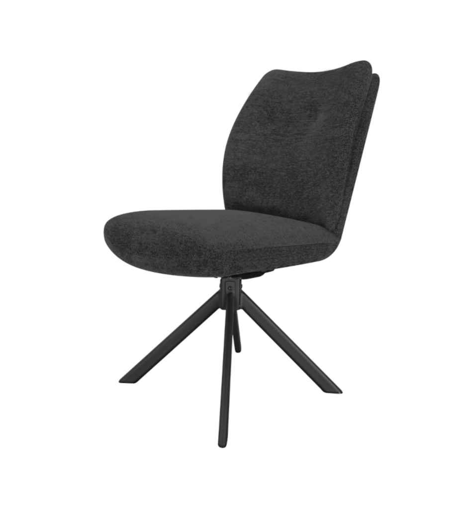 #CHAISE PIVOTANTE-TISSU ANTHRACITE-52951GA -PETER