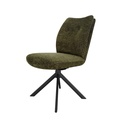 #CHAISE PIVOTANTE-TISSU VERT-52951VE -PETER