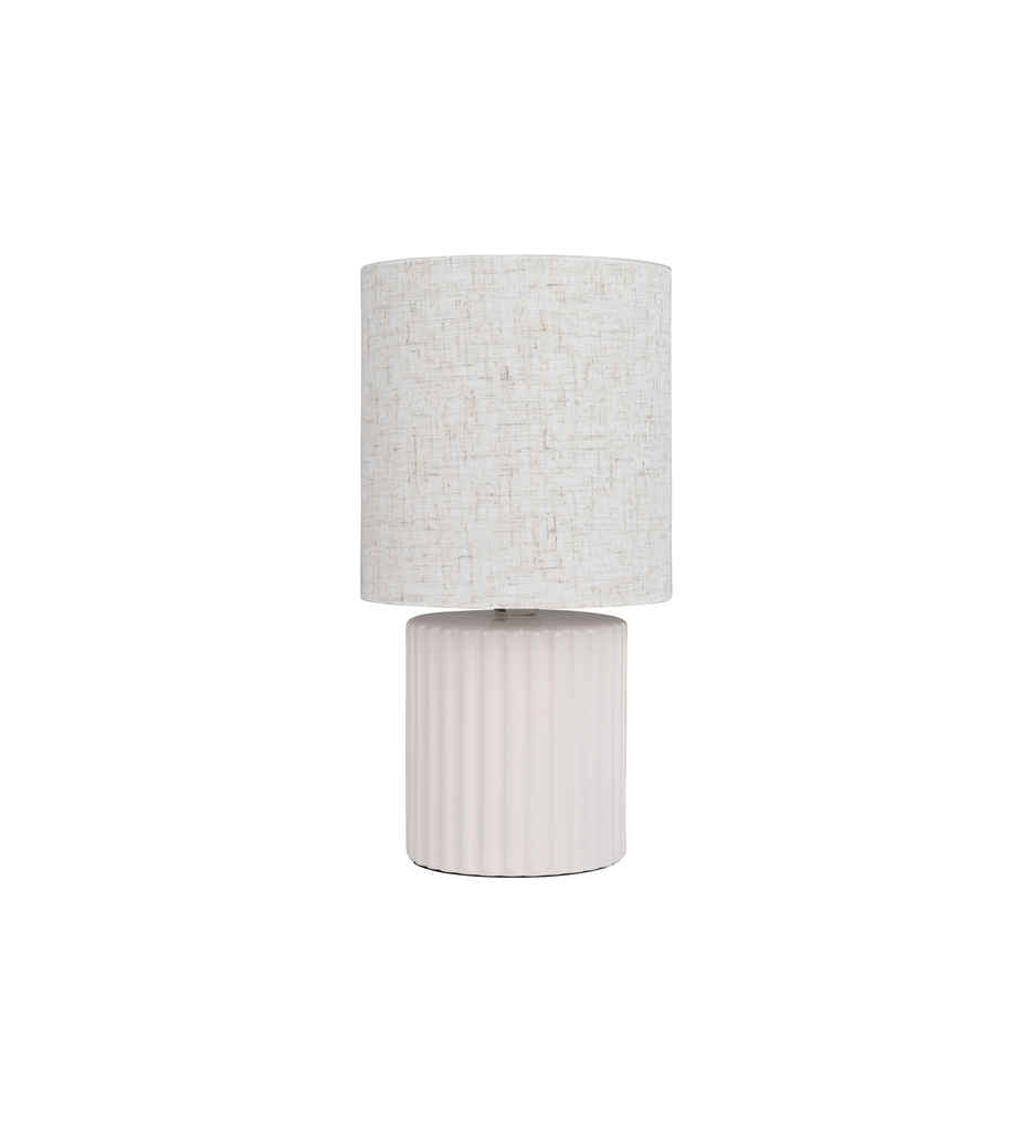 #Lampe Céramique 27 cm ELENA coloris blanc