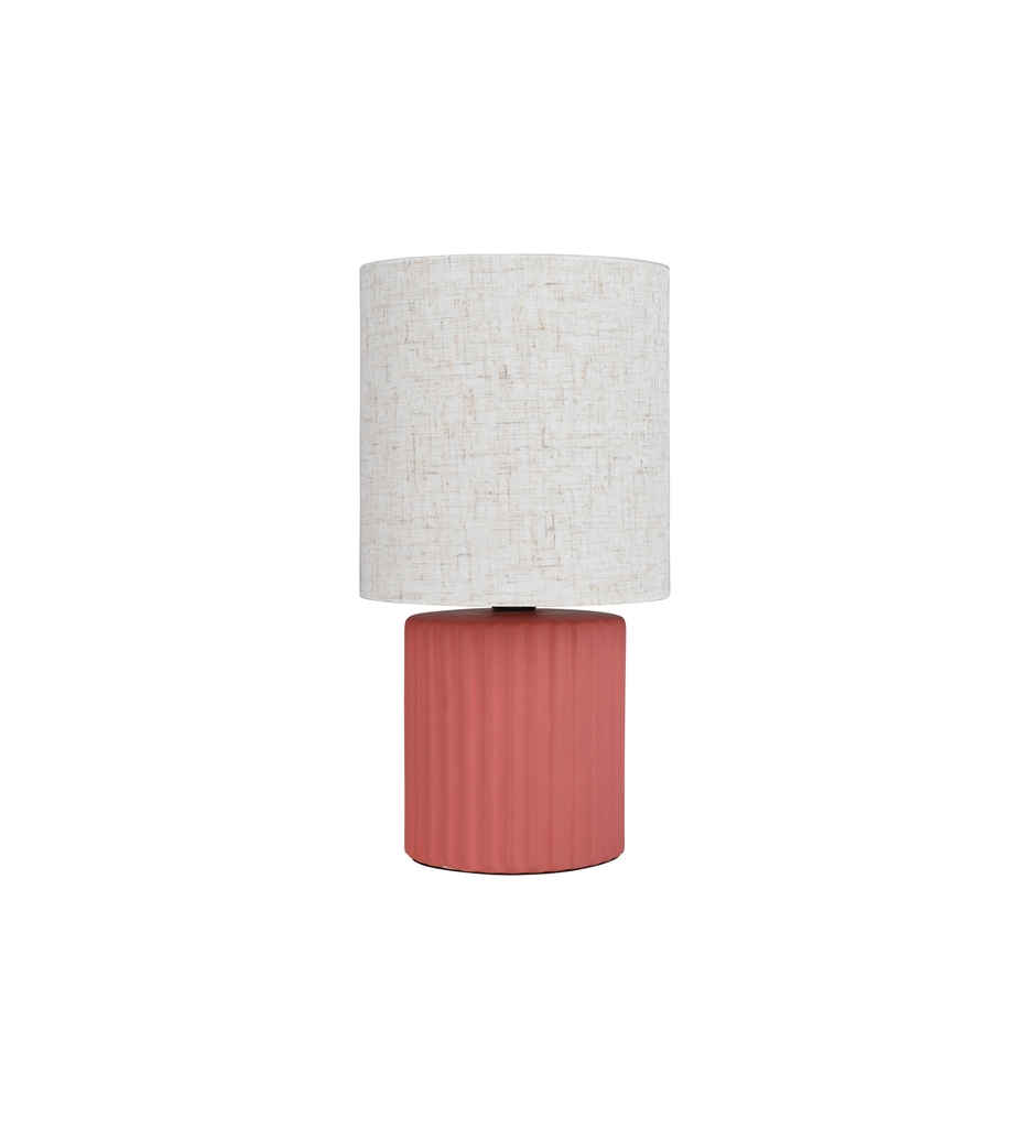 Lampe Céramique 27 cm ELENA coloris rouge