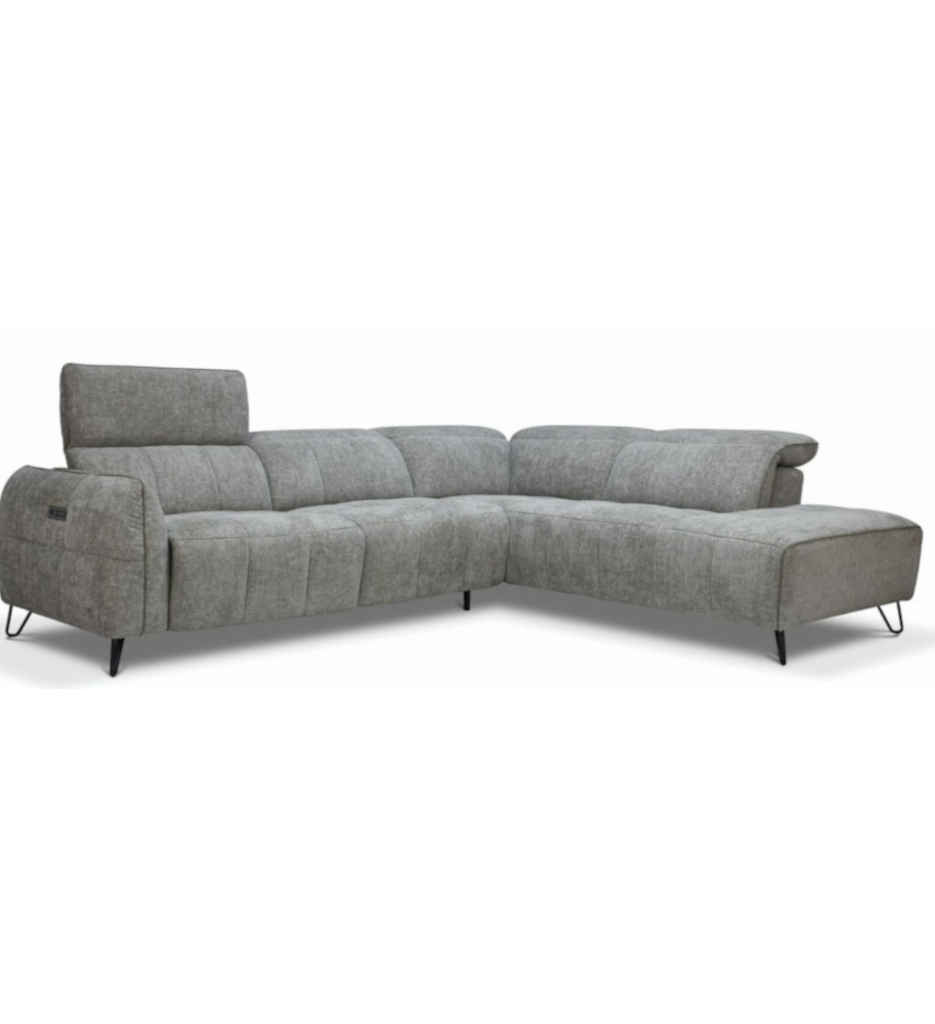 #ANGLE DROIT- 1 RELAX ELEC+1TETIERE ELECT+4 TETIERES MANUELLES-LR29KDE29+2CTCR29-NCDSS6CE7J02-1808-7J-EB43AC-TISSU C207-05B GREY DOVE