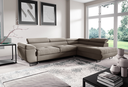 ANGLE DROIT CONVERTIBLE+COFFRE-TISSU TORONTO 14 GRIS-ANTON
