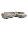 ANGLE DROIT CONVERTIBLE+COFFRE-TISSU TORONTO 14 GRIS-ANTON