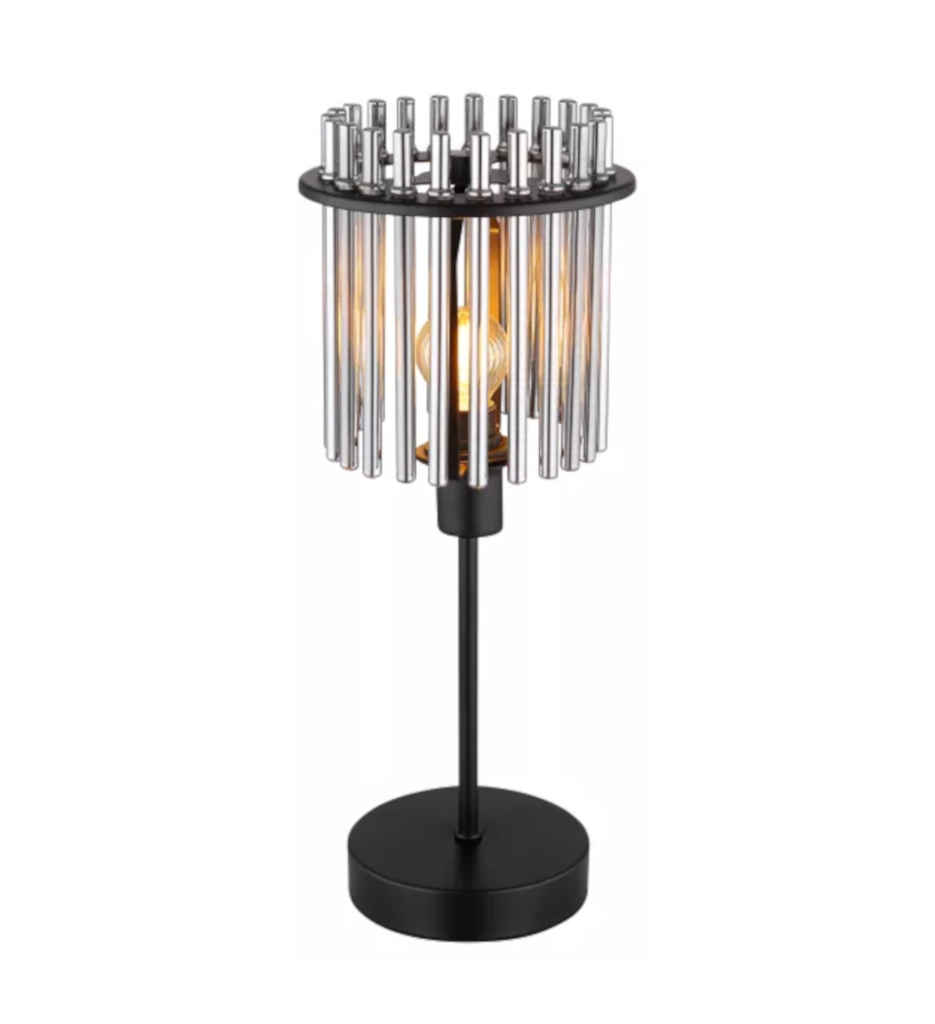 #LAMPE METAL NOIR/VERRE LT170-15698T-GORLEY