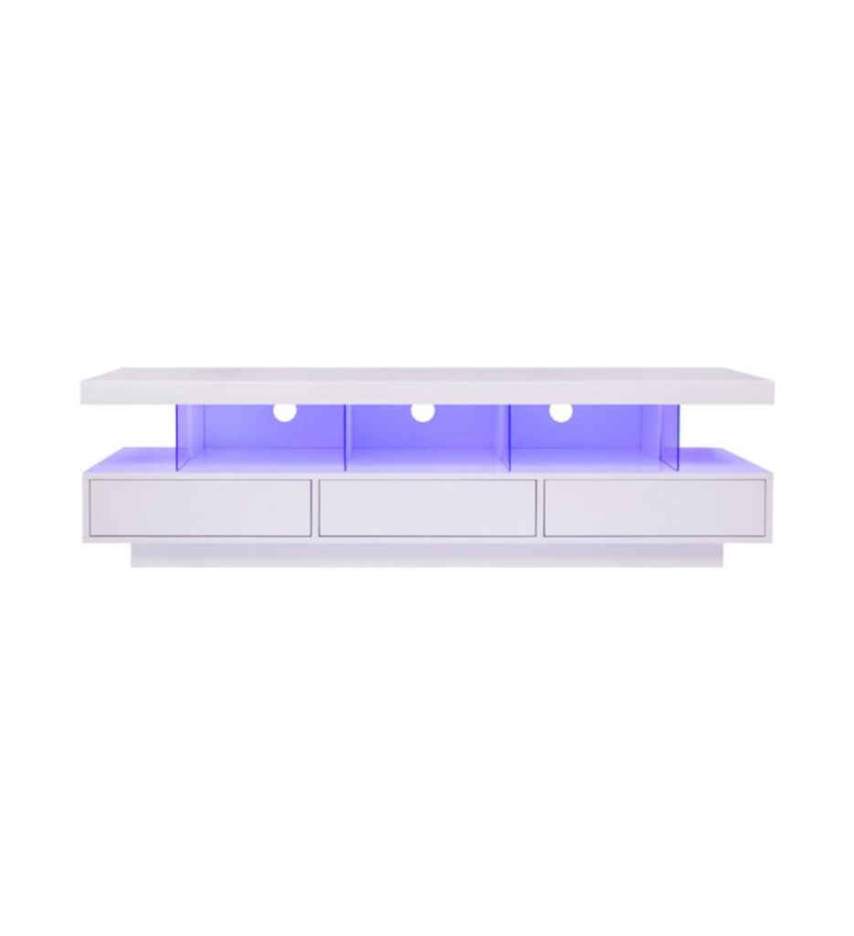 Meuble TV Bas à poser 160 cm GALAXY 3 BLANC