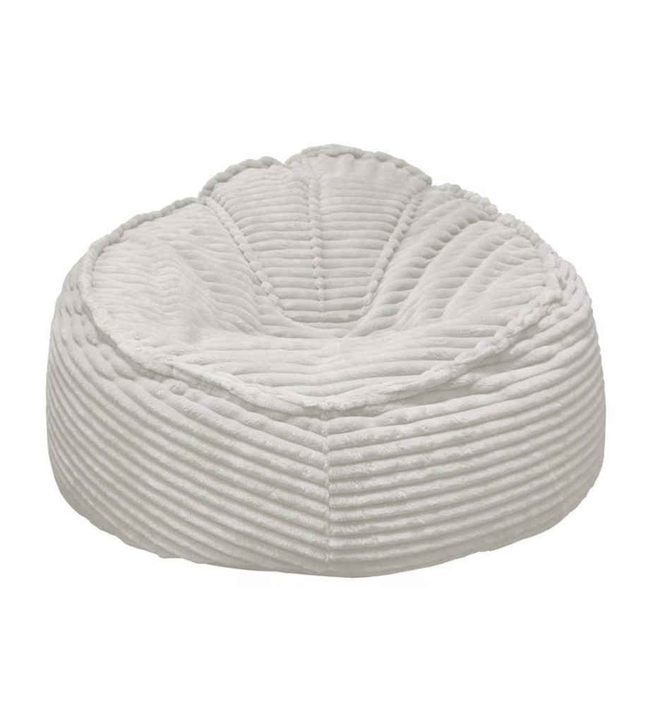 Pouf velours blanc BIGGY