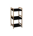 Étagère 3 niveaux Natureo noir 111550B