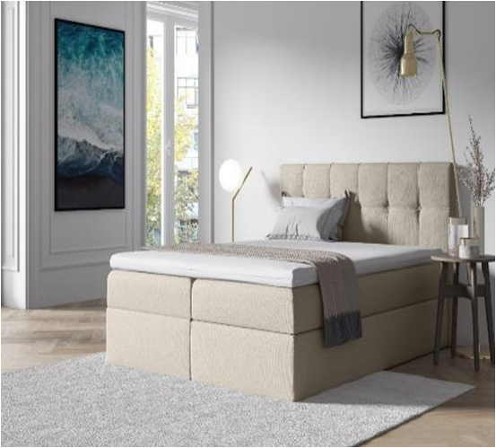²BOXSPRING 120*200/52CM-TISSU TORONTO 14-EMPORIO