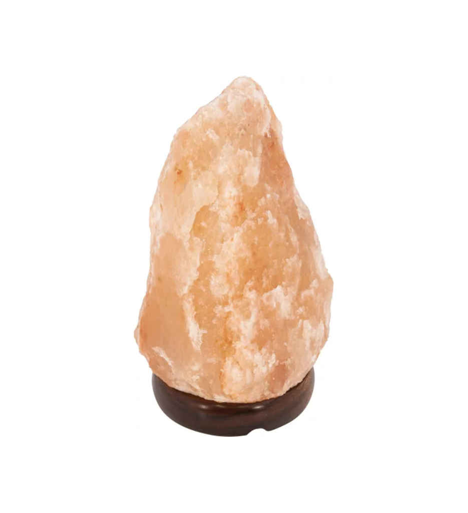 #Lampe à poser cristal de sel nature, bois marron LT170-28300B