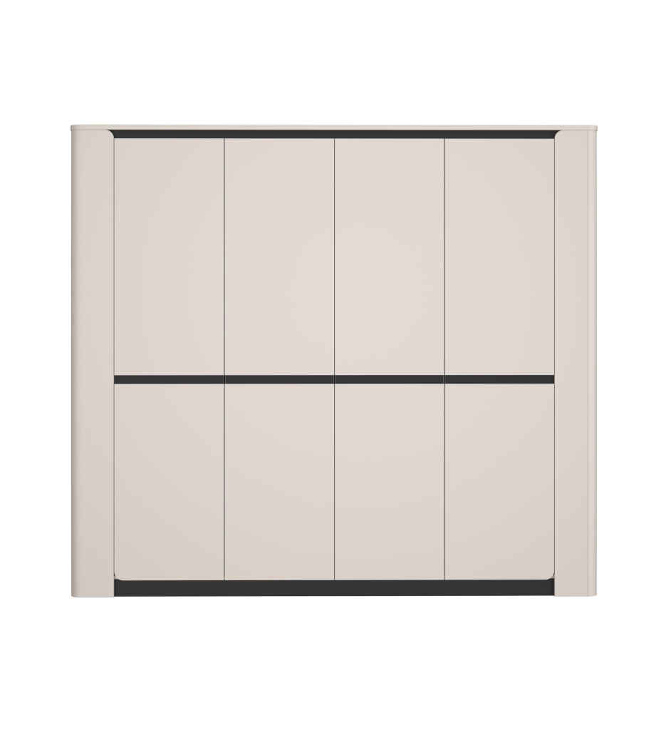 ARMOIRE 4 PORTES+SET 3TAB-L 240CM-M849-SABLE-VXLS941+VXLD117-VODOL