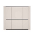 ARMOIRE 4 PORTES+SET 3TAB-L 240CM-M849-SABLE-VXLS941+VXLD117-VODOL