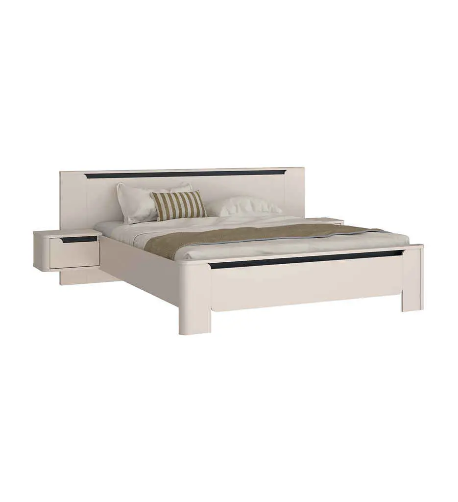 LIT 180*200CM+2 CHEVETS-VXLL1182-M849-SABLE-VODOL