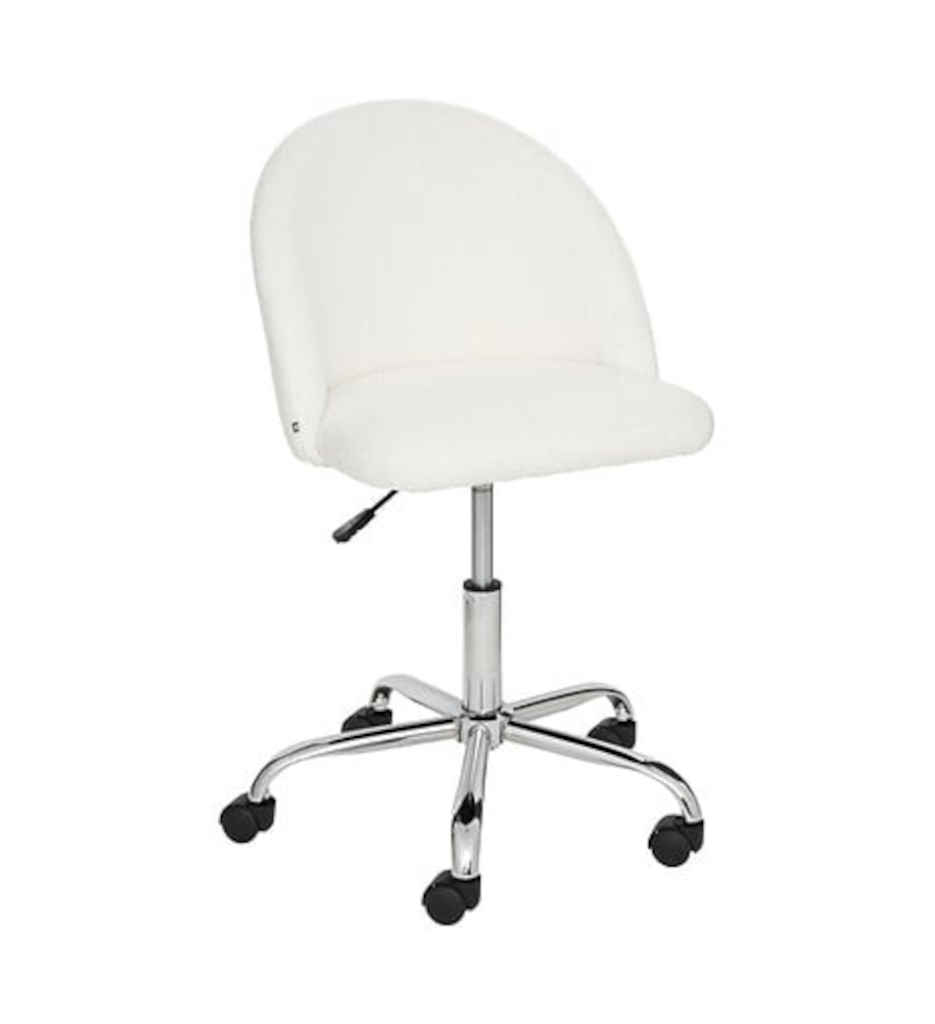 Chaise de bureau Geos bouclette blanc 194613B