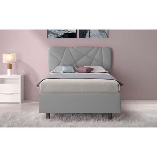 LIT 120*200 CM-AVEC COFFRE-LYCRA GRIS LIGHT-622617-52C-POP