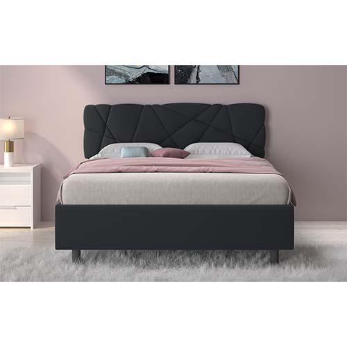 LIT 160*200 CM-AVEC COFFRE-LYCRA GRIS ANTHRACITE-622317-56C-POP