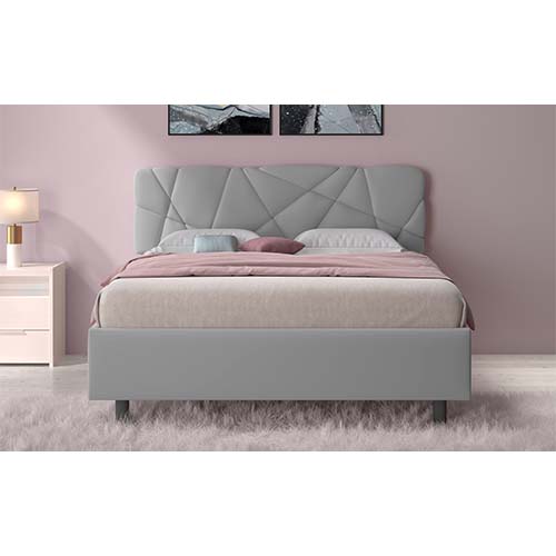 LIT 160*200 CM-AVEC COFFRE-LYCRA AVEC COFFRE-LYCRA GRIS LIGHT-622617-56C-POP