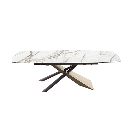 #TABLE CERAMIQUE-180*(260)CM-BLANC & TAUPE-53120BT-COBALT