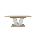 TABLE RECTANGULAIRE AVEC 1 ALLONGE L 190/235CM COLORIS CHENE SILVA REF J2Y-090 -EPURA