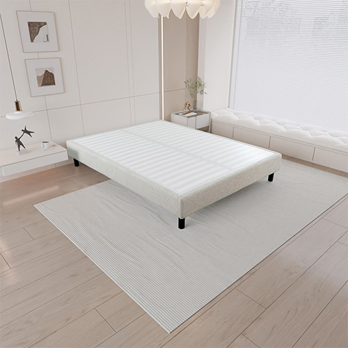 #SOMMIER 160*200 CM -TISSU BOUCLE CREME-NEW KIT