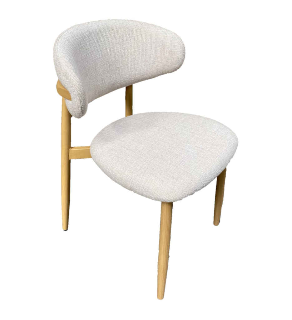 CHAISE TISSU WHITE-PIEDS NATUREL-TISSU CHACHA 140-CH301