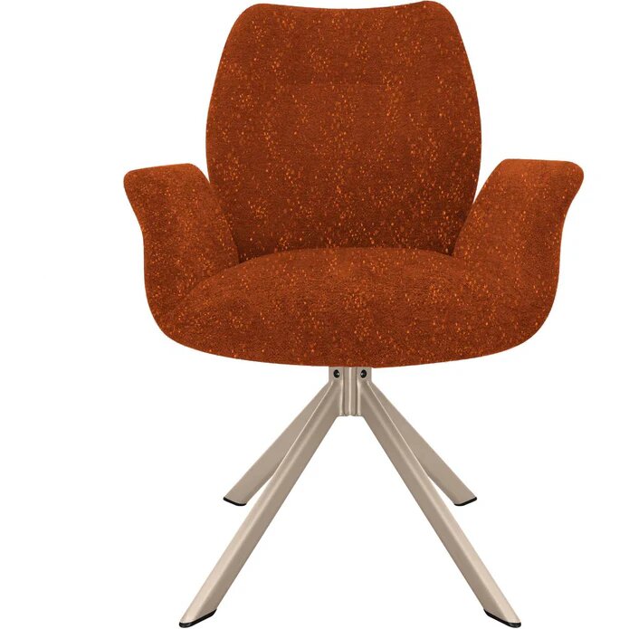 #FAUTEUIL PIVOTANT-TISSU TERRA COTTA-52954TC-PITT
