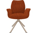 #FAUTEUIL PIVOTANT-TISSU TERRA COTTA-52954TC-PITT