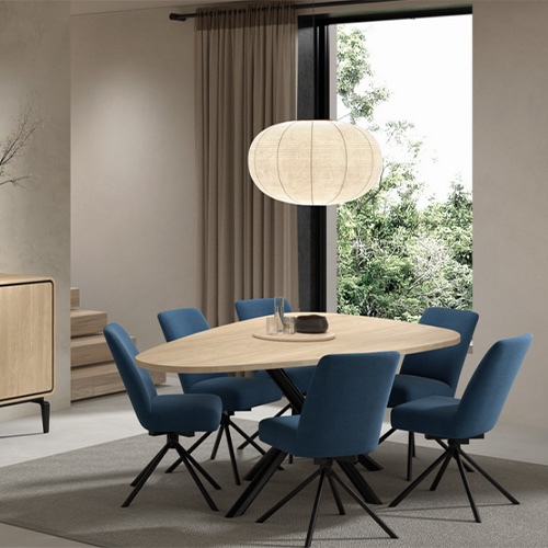 TABLE TROC23RXMM28 BRUSHED SAND OAK NATURE UNI ZWART-TROC23RXMM28 K028 K840-LAGO