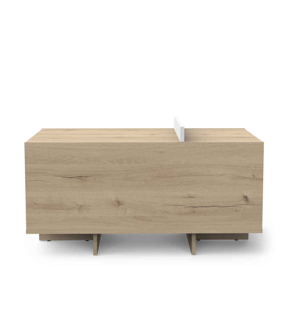 #TABLE BASSE LEAD CHENE ROYAL/BLANC 412665