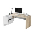 Bureau / Console Réversible OFFICE  0F4655A CHÊNE CANADIAN/ BLANC ARTIC
