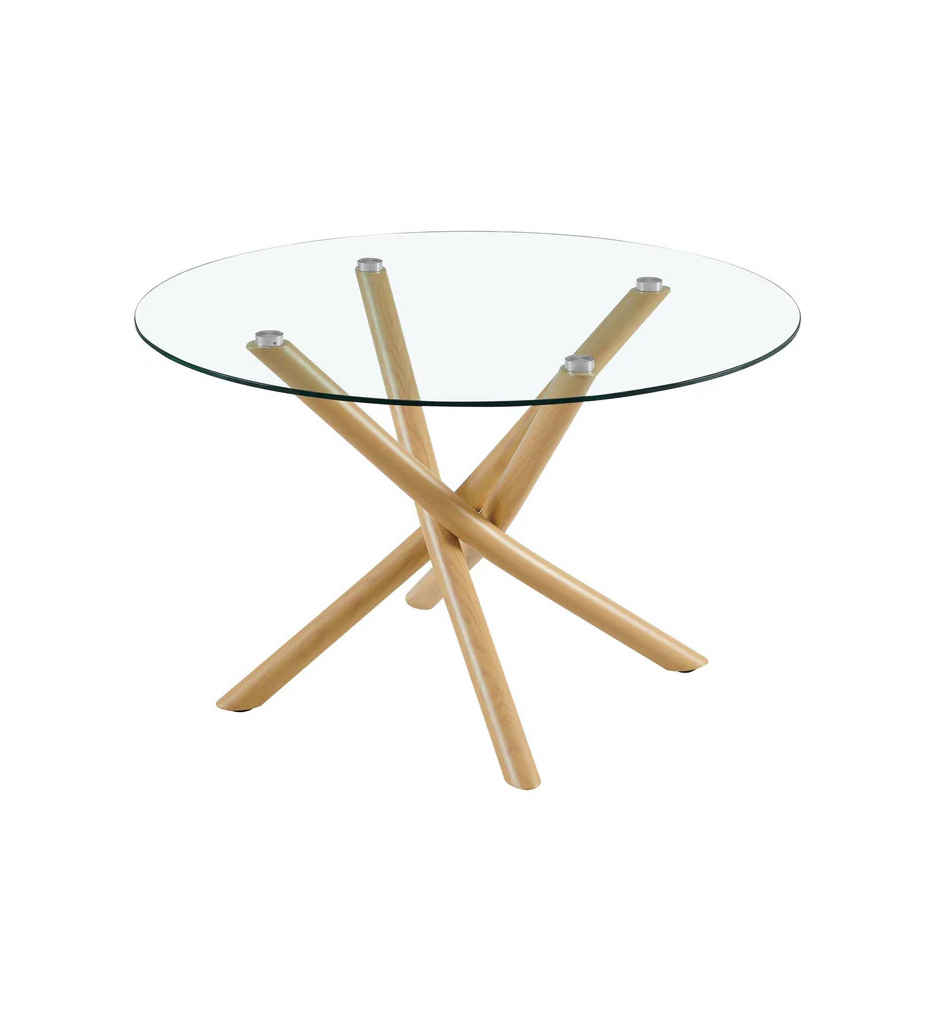 TABLE RONDE VERRE-DIAM 120*120CM-18604BS-LUCCIANA