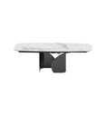TABLE CERAMIQUE-AV ALLONGE 160(240)*100 CM-BLANC-52946BL-VECCHIO