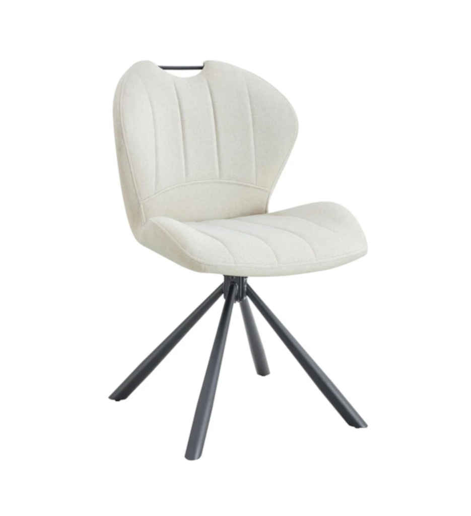 CHAISE PIVOTANTE 180°- TISSU MOHAIR-BEIGE-16238BE-BRANDON