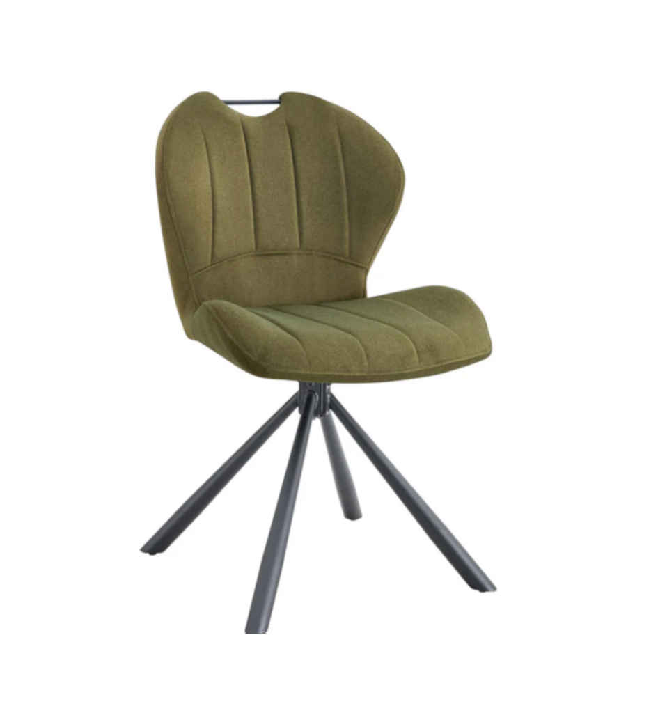 CHAISE PIVOTANTE 180°- TISSU MOHAIR-KAKI-16238KA -BRANDON